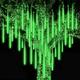 Meteor Shower Rain Lights Outdoor Icicle Snowfall Light for Christmas Decoration LED Decoration Falling Drop String Light 8 Tubes 30cm 192 LEDs