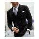 Men's Velvet Blazer Jacket Evening Party Blazer for Wedding Groomsmen Banquet Dinner Peaked Lapel Slim Fit Double Breasted Six-buttons Solid Colored Black Burgundy Blue Green 2024