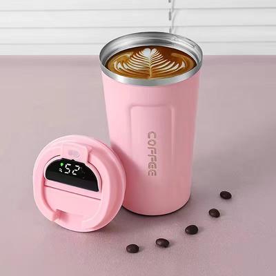 Coffee Mug Smart Travel Thermos Cup Temperature Display Stainless Steel Vacuum Coffee Cup With AI Temperature Display