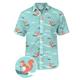 Men's Shirt Summer Hawaiian Shirt Button Down Shirt Animal Graphic Prints Duck Turndown Black Yellow Red Navy Blue Blue 3D Print Outdoor Street Short Sleeves Print Button-Down Clothing Apparel