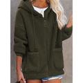 Women's Teddy Coat Fall Sherpa Jacket Street Winter Short Coat with Hood Vacation Going out Warm Stylish Daily Casual Jacket Long Sleeve Plain with Pockets Black Blue Army Green