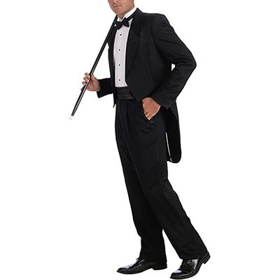 Retro Vintage Roaring 20s 1920s Tuxedo Peak Lapel The Great Gatsby Gangster Two Piece Men's Masquerade Party / Evening Bachelorette Party Adults Coat Pants