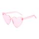 Heart-shaped Summer Sunglasses For Men Women, Trendy Rimless Transparent Candy Color Heart Glasses, For Party Favor, Outdoor, Cosplay Costume