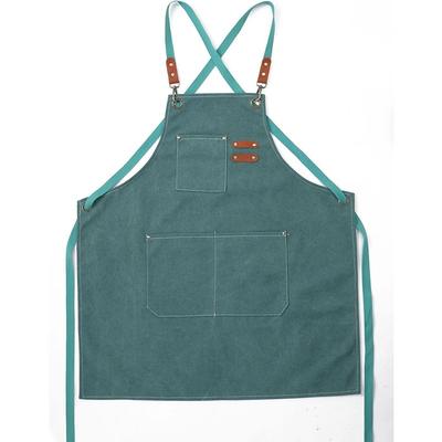 Chef Apron For Women and Men, Kitchen Cooking Apron, Personalised Gardening Apron with Pockets,Adjustable Strap For Carpenters, Mechanics, Painters
