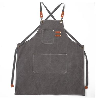Chef Apron For Women and Men, Kitchen Cooking Apron, Personalised Gardening Apron with Pockets,Adjustable Strap For Carpenters, Mechanics, Painters