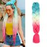 Jumbo Braids Crochet Braids Hair Extension Three Tone Ombre Color Rainbow Jumbo Braiding For Twist Braiding Jumbo Box Braiding Hair 1pc/3pcs/5pcs