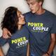 Couple T-shirt Letter Valentine's Day 2pcs Couple's Men's Women's T shirt Tee Crew Neck Dark Gray Valentine's Day Date Short Sleeve Print Fashion Casual