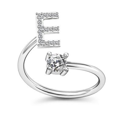 1PC Band Ring For Men's Women's Crystal White Alloy Classic