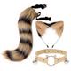 Hand Made Imitation Cat Ear Hair Hoop Fox Tail Accessory Anime Animal Ear Animal Tail Suit Collar Hair Clip