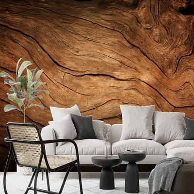 Cool Wallpapers 3D Wood Brown Wallpaper Wall Mural Wall Covering Sticker Peel and Stick Removable PVC/Vinyl Material Self Adhesive/Adhesive Required Wall Decor for Living Room Kitchen Bathroom