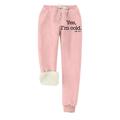 Women's Sweatpants Joggers Letter Pocket Print Full Length Micro-elastic High Rise Sweatpants Savannah Joggers Daily Wear Light Pink Transparent Blue S M Fall Winter