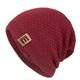 Men's Beanie Hat Winter Hats Cap Knit Cuffed Black Wine Acrylic Fibers Knitted Fleece Stylish Traditional / Classic Outdoor clothing Casual Daily Plain Warm