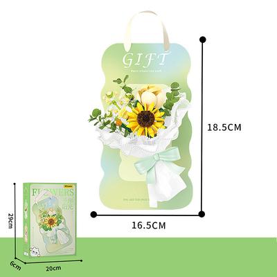 Women's Day Gifts Creative Flower Castle Hanging Garden Music Box With Led Lights Model Building Blocks MOC Bricks Decoration Toys Valentine Gift Mother's Day Gifts for MoM