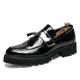 Men's Loafers Slip-Ons Brogue Dress Shoes Tassel Loafers Wingtip Shoes Walking Business British Wedding Party Evening Leather Patent Leather Loafer Black Silver Gold Spring Fall