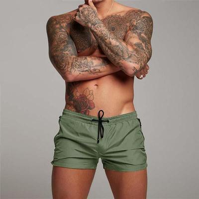 Men's Athletic Shorts Workout Shorts Running Shorts Gym Shorts Drawstring with Mesh lining Zipper Pocket Solid Colored Quick Dry Outdoor Fitness Gym Casual / Sporty Athleisure Black Army Green