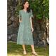 Women's White Dress Plain Dress Plain Lace Patchwork V Neck Midi Dress Elegant Classic Outdoor Daily Short Sleeve Regular Fit White Pink Green Summer Spring S M L XL 2XL