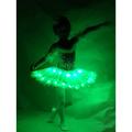 Ballet Dancer Swan Lake LED Layered Dress Tutu Bubble Skirt Under Skirt Crinoline Girls' Kid's Costume Vintage Cosplay Party Sleeveless Short Length Dress / Tulle / Cotton World Book Day Costumes