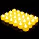 24/50pcs LED Electronic Candle Lamp, Round White Shell Nightlight, Small LED Light, For Valentine's Day, Christmas, Various Holiday Decoration