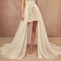 Sparkle Shine Wedding Dresses A-Line Separates Separates Court Train Sequined OverSkirts Bridal Gowns With Solid Color 2024