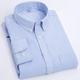 Men's Dress Shirt Button Down Shirt Blue Sky Blue Dusty Blue Long Sleeve Plaid / Striped / Chevron / Round Turndown Spring Fall Wedding Daily Wear Clothing Apparel Buckle