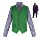 The Dark Knight Clown Cosplay Costume Outfits Men's Movie Cosplay Cosplay Halloween Green Halloween Carnival Masquerade Coat Vest Shirt