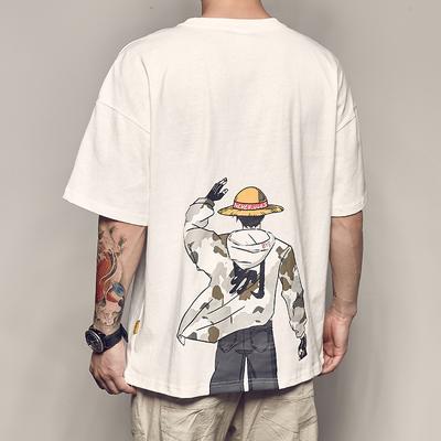 One Piece Monkey D. Luffy Cosplay Costume T-shirt Anime Graphic Prints Printing Harajuku Graphic For Men's Women's Adults' Back To School