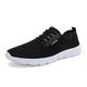 Men's Shoes Sneakers Plus Size Flyknit Shoes Walking Casual Daily Mesh Breathable Lace-up Black White Gray Spring Fall