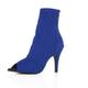 Women's Latin Dance Clubwear Salsa Shoes Dance Boots Party Dailywear Practice Socks Ankle Boots Heel Chain Slim High Heel Peep Toe Zipper Black Red Blue