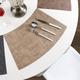 Faux Leather Round Table Placemats 1PC, Wedge Placemats Heat Resistant Round Table Mats for Dining Table, Waterproof Wipeable PU Table Mats