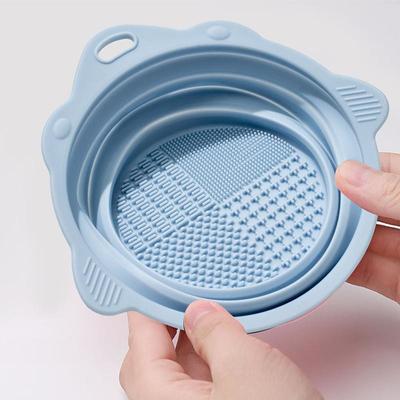 1PCS Makeup Brush Makeup Tool Cleaning Silicone Folding Bowl