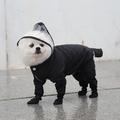 Pet Raincoat, Dog Hoodies Raincoat Onesie Waterproof Rain Jacket Rain Boots Jumpsuit Rain Poncho for Cats Puppy Small Dogs (XL-Black)