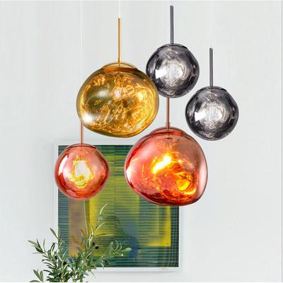 Lava Pendant Light, Modern Minimalist Glass Irregular Shape Ceiling Hanging Lamp Fixture Contemporary Decoration Chandelier for Living Room Bedroom Restaurant Indoor Lighting (20/30/40 cm)