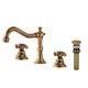 Bathroom Sink Faucet,Widespread Two Handle Three Holes,Brass Chrome Bathroom Sink Faucet Contain with Supply Lines and Drain Plug and Hot/Cold Switch