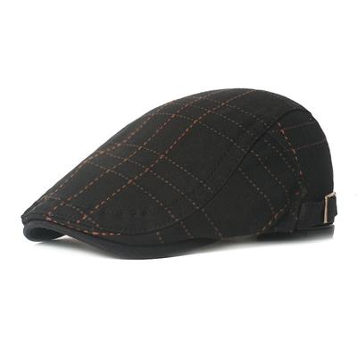 Men's Flat Cap Tweed Cap Black khaki Cotton Simple 1920s Fashion Sports Outdoor Party / Evening Casual