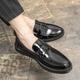 Men's Oxfords Formal Shoes Dress Shoes Penny Loafers Patent Leather Shoes Walking Business Casual Daily Party Evening PU Loafer Black White Summer Spring