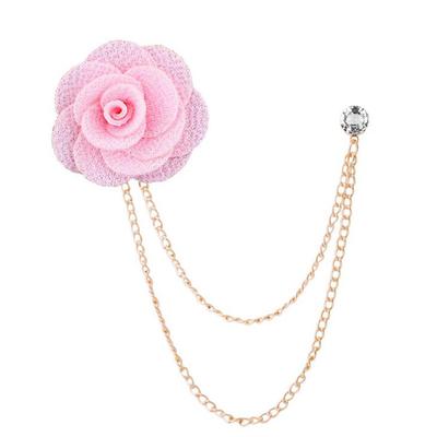 Men's Crystal Brooches Link / Chain Creative Flower Vertical / Gold bar Basic Fashion Classic Trendy Rock Brooch Jewelry Camel Assorted Color Pearl Pink For Party Wedding Engagement Promise Festival