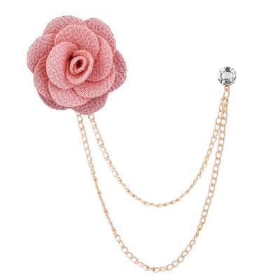 Men's Crystal Brooches Link / Chain Creative Flower Vertical / Gold bar Basic Fashion Classic Trendy Rock Brooch Jewelry Camel Assorted Color Pearl Pink For Party Wedding Engagement Promise Festival