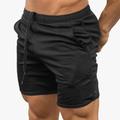 Men's Athletic Shorts Workout Shorts Running Shorts Gym Shorts Drawstring Sporty Solid Colored Cycling Breathable Knee Length Sport Fitness Gym Sports Sports Outdoors Slim Black Navy Blue