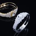 Women's Tennis Bracelet Classic Heart Precious Fashion Luxury Rhinestone Bracelet Jewelry Silver / Gold For Gift Engagement