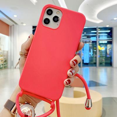 Colorful Silicone Lanyard Case for iPhone 16e 16 15 Pro Max Plus 14 13 12 11 Pro Max Mini X XR XS Max 8 7 Plus – Soft Touch, Full Body Protective, Crossbody Strap Father's Day Gifts