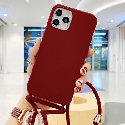 Colorful Silicone Lanyard Case for iPhone 16e 16 15 Pro Max Plus 14 13 12 11 Pro Max Mini X XR XS Max 8 7 Plus – Soft Touch, Full Body Protective, Crossbody Strap
