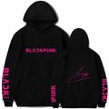 KPOP Black Pink Hoodie Anime Cartoon Anime Harajuku Graphic Kawaii Hoodie For Couple's Unisex Adults' Hot Stamping