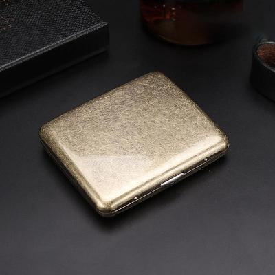 Vintage Cigarette Case with Both Sides Open to Support Generation of Bronze Condensed Flower Metal Flip-top Carved(Can Hold 20 Cigarette)