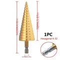 3-12mm 4-12mm 4-20mm HSS Straight Groove Step Drill Bit Set, Titanium Coated Wood Metal Hole Cutter Core Drill Bit Set