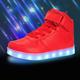 Unisex LED Shoes High Top Light Up Sneakers for Women Men Girls Boys USB Charging Halloween Street Dance Casual Daily Walking Shoes Luminous Bright White Black Blue Spring