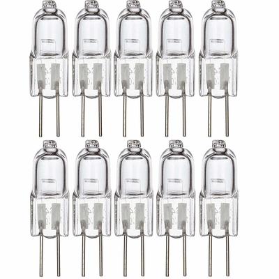 10pcs 20W Halogen Bi-pin Light Bulb 20pcs 240lm G4 Warm White 12V for Under Cabinet Puck Light Chandeliers Track Lighting