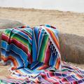 Mexican Table Flag National Style Beach Blanket Beach Towel Mexican Style Blanket Picnic Blanket Handmade Striped Blanket