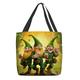 Women's Tote Shoulder Bag Canvas Tote Bag Polyester Shopping Daily St. Patrick's Day Print Large Capacity Foldable Lightweight Cartoon Clover Light Green Dark Green Green