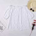 Women's Summer Dress Cover Up Off Shoulder Beach Wear Holiday Short Sleeves White Pink Blue Color