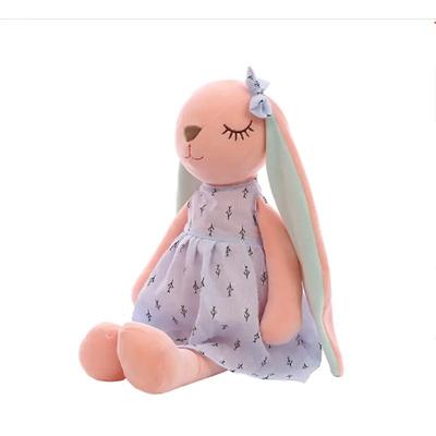 35CM/14inch Cute Bunny Doll Plush Toy Doll Baby Soothing Rabbit Doll Sleeping Doll Stuffed Animals Kids Plushie Doll Toy